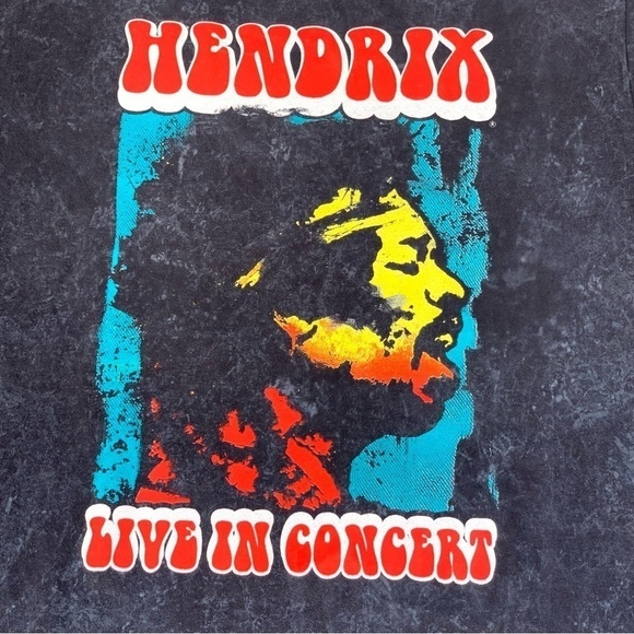 Tie dye JIMI HENDRIX CONCERT TEE Live in Concert Fall of '64 LS Tee Shirt 2XL - Picture 3 of 6